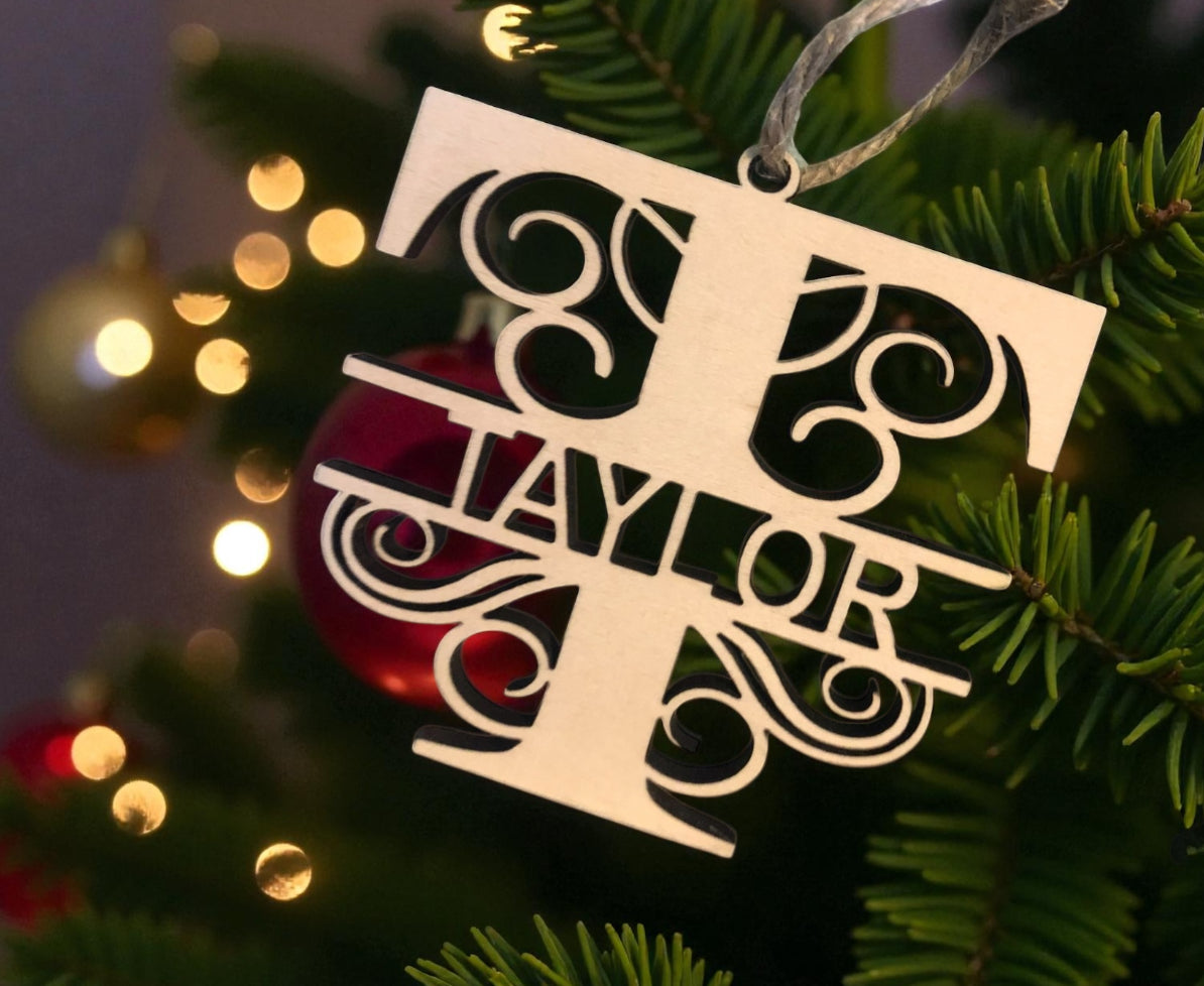 Monogram Name Ornament
