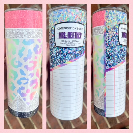 Back to School Composition Tumbler