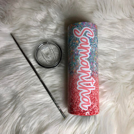 Glitter Name Tumbler