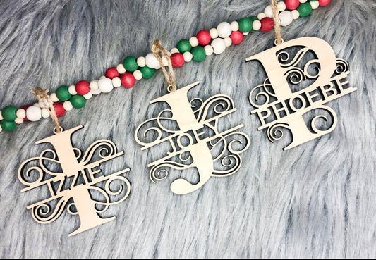 Monogram Name Ornament