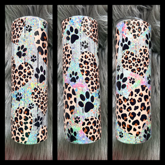 Cheetah Paw Print Tumbler