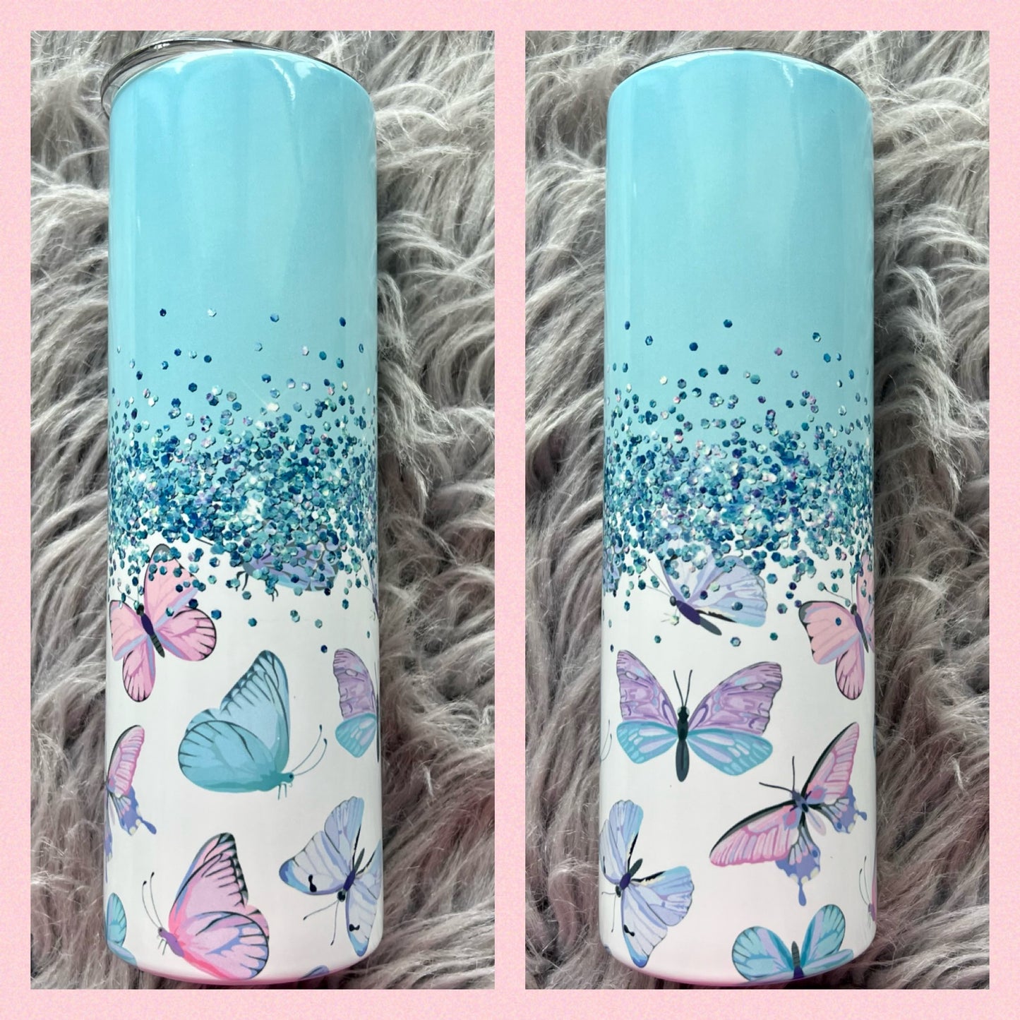 Butterfly Glitter Tumbler