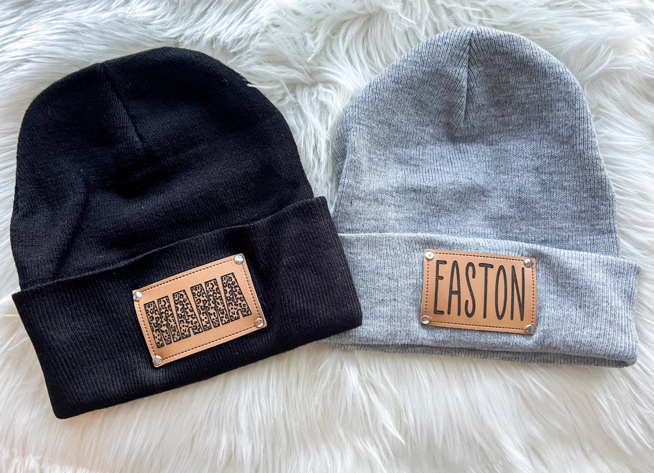 Laser Engraved Name Beanie