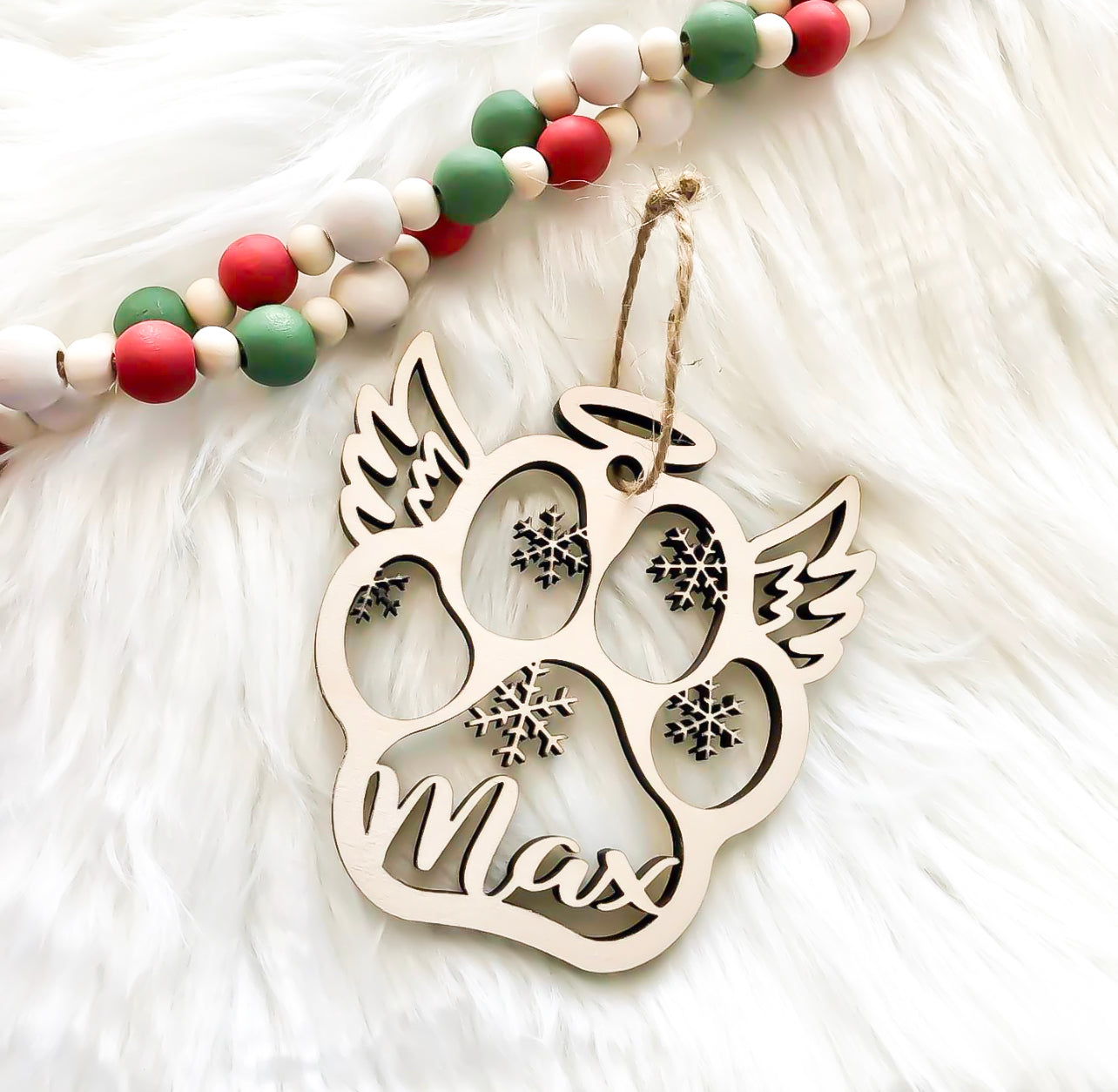 Angel Paw Print Ornament