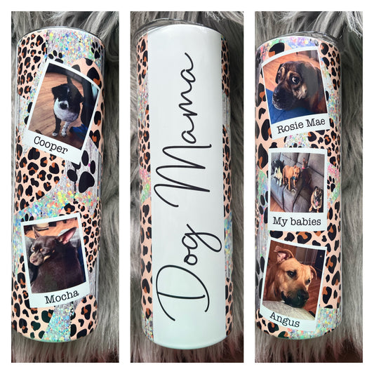 Paw Print Cheetah Photo Tumbler