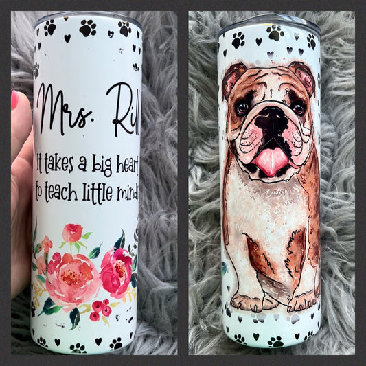 Bulldog Teacher Tumbler